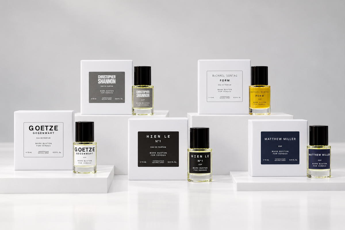 VERDUU FIRST FIVE fragrance wardrobe — five 15 ml Eau de Parfum bottles